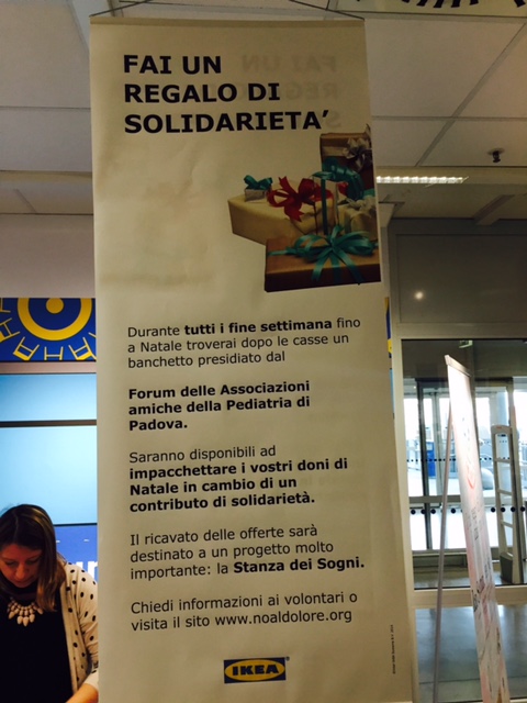 Associazione Sofia Onlus all'Ikea di Padova per la stanza dei sogni